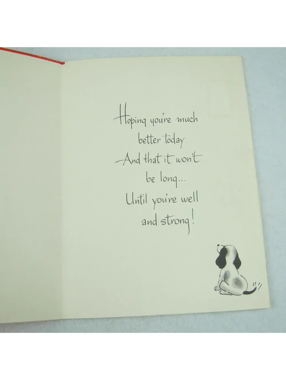 Antique Get Well Soon Greeting Card 1860s Hall Tree Bowler Hat High Wheel & Dog